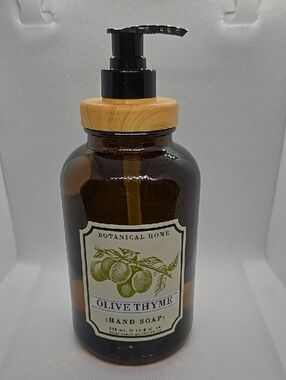 Olive Thyme Hand Soap - Glads Amber Bottle with Pump 19.5 fl oz